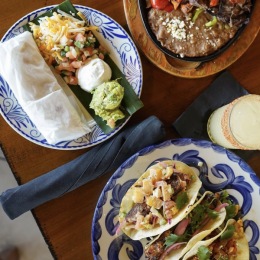 overhead view of meals